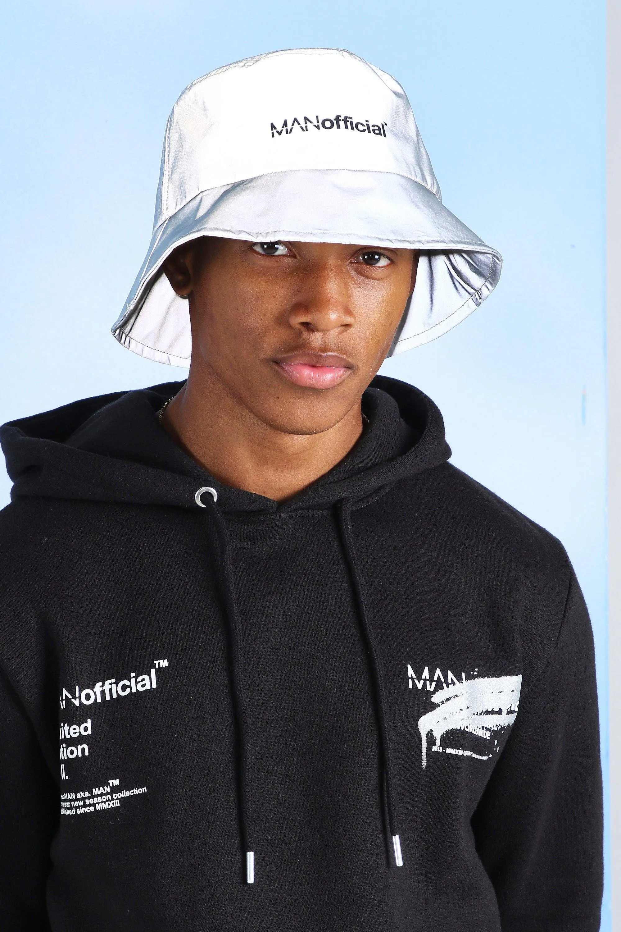 MAN Official Reflective Bucket Hat | boohooMAN UK