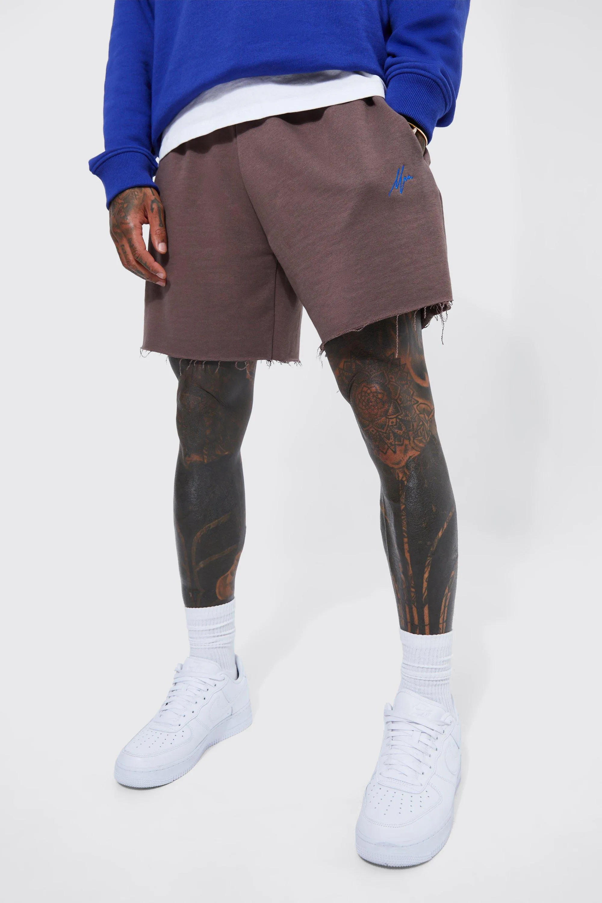 Man Short Oversized Loopback Jersey Short | boohooMAN UK