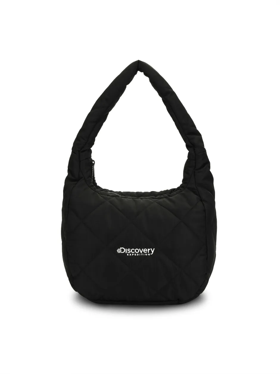 Melrose Quilting Shoulder Bag M Black