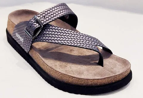 Mephisto Womens Helen Plus Sandals (Wide) - Grey Twist