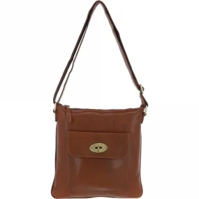 Michigan Leather Body Bag Cognac: M-60