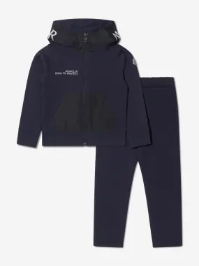 Moncler Enfant Kids Born to Protect Tracksuit in Navy