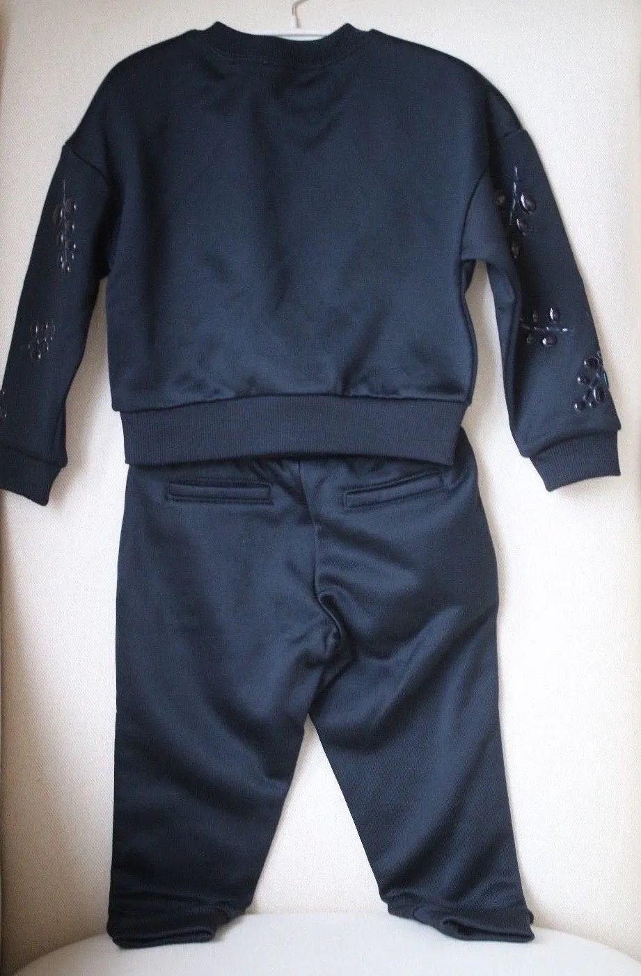 MONNALISA GIRLS BLACK EMBELLISHED TRACKSUIT 3 YEARS