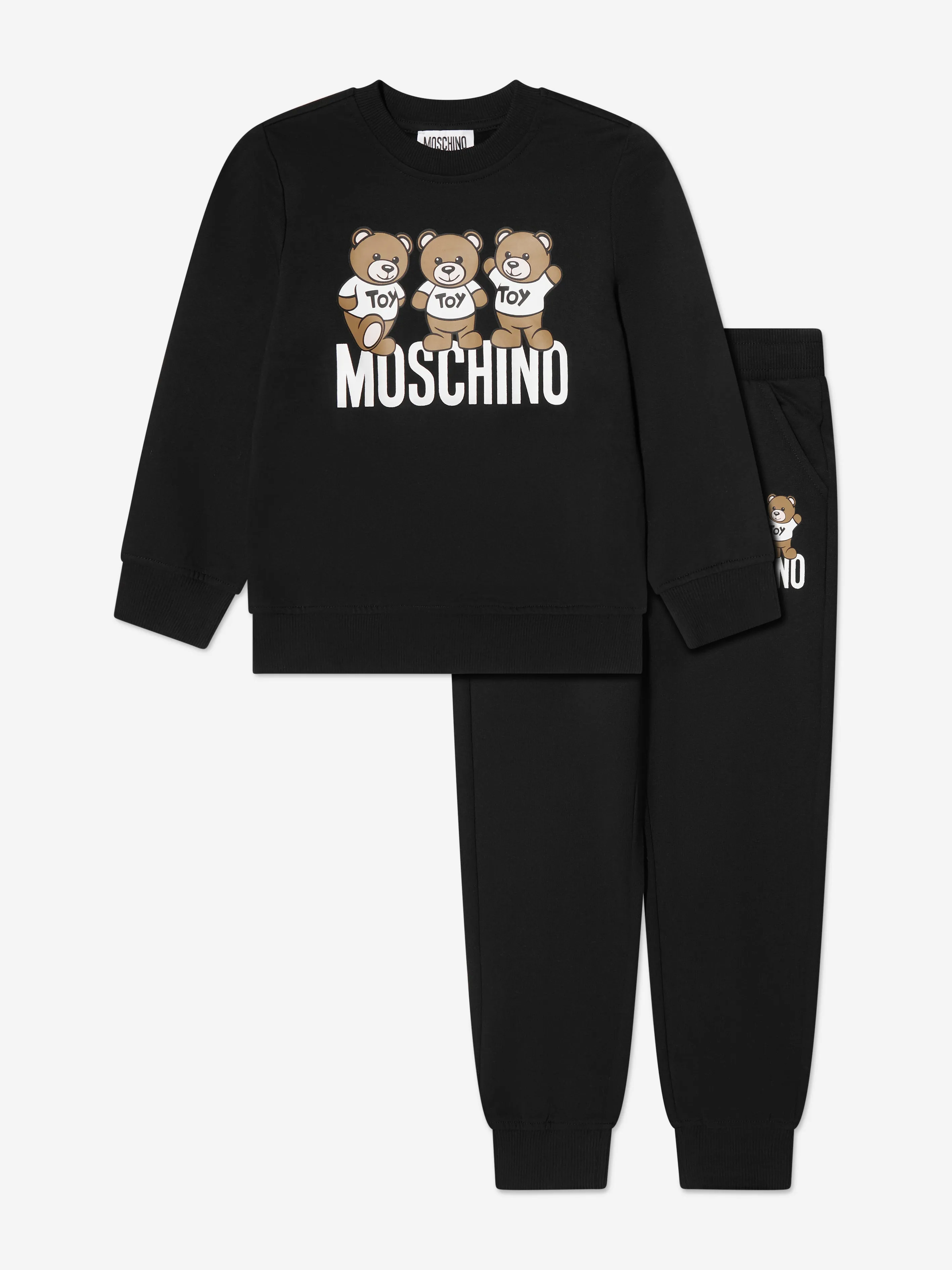 Moschino Kids Teddy Logo Tracksuit in Black