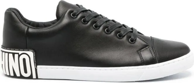 Moschino Maxilogo leather sneakers Black