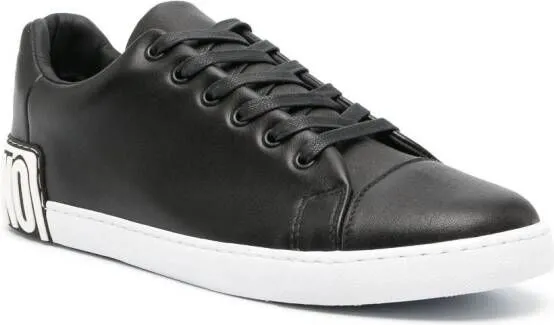 Moschino Maxilogo leather sneakers Black