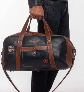 Navy royal air force bristol leather bag