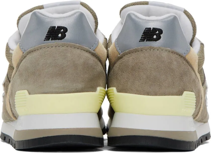 New Balance Gray & Khaki Made In USA 996 Core Sneakers