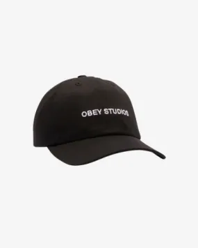 OBEY Studios Strapback Hat Black