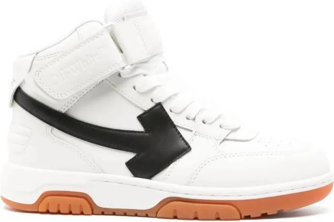 Off-White Out of Office logo-patch leather sneakers