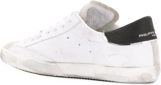 Philippe Model Paris distressed effect low-top sneakers White