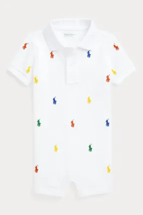 Polo Ralph Lauren Kids 9-12 Aylk Unisex Bebek Multi Logo Polo Yaka Tulum