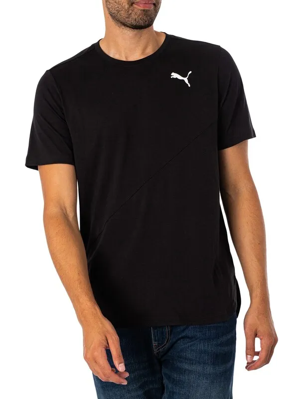 Puma Train Logo T-Shirt - Black