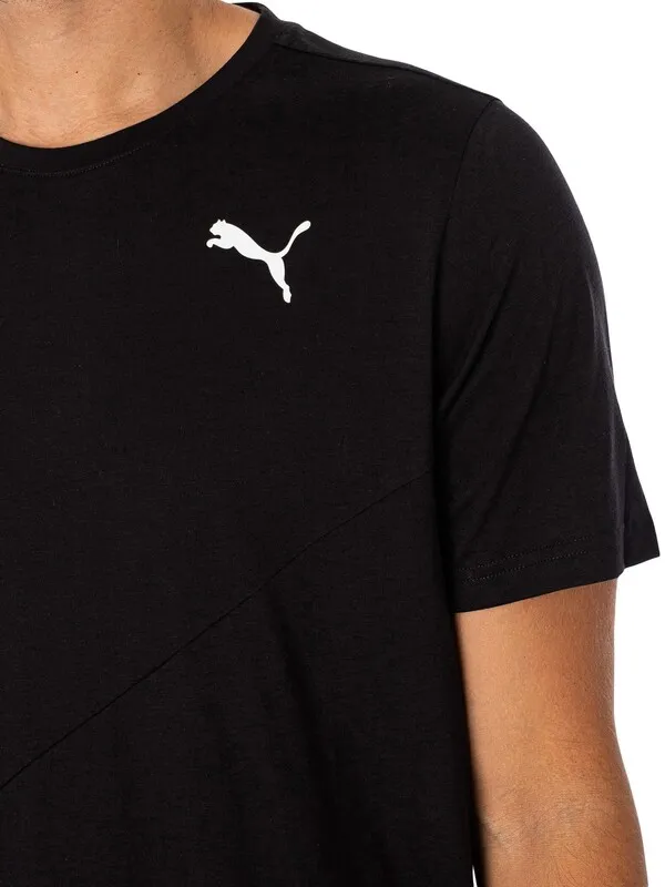 Puma Train Logo T-Shirt - Black