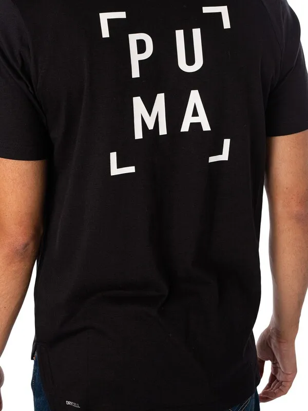 Puma Train Logo T-Shirt - Black