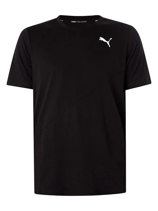 Puma Train Logo T-Shirt - Black