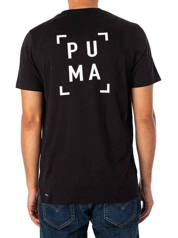 Puma Train Logo T-Shirt - Black