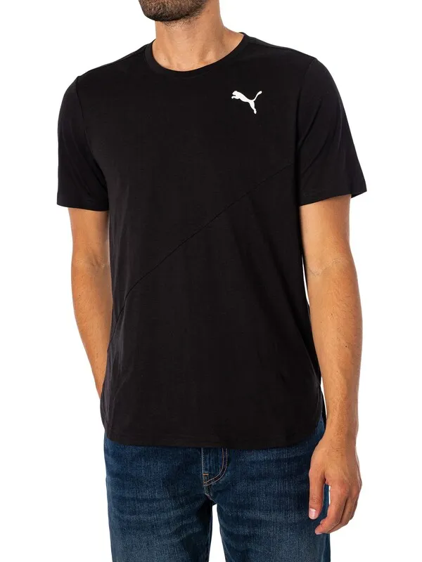 Puma Train Logo T-Shirt - Black