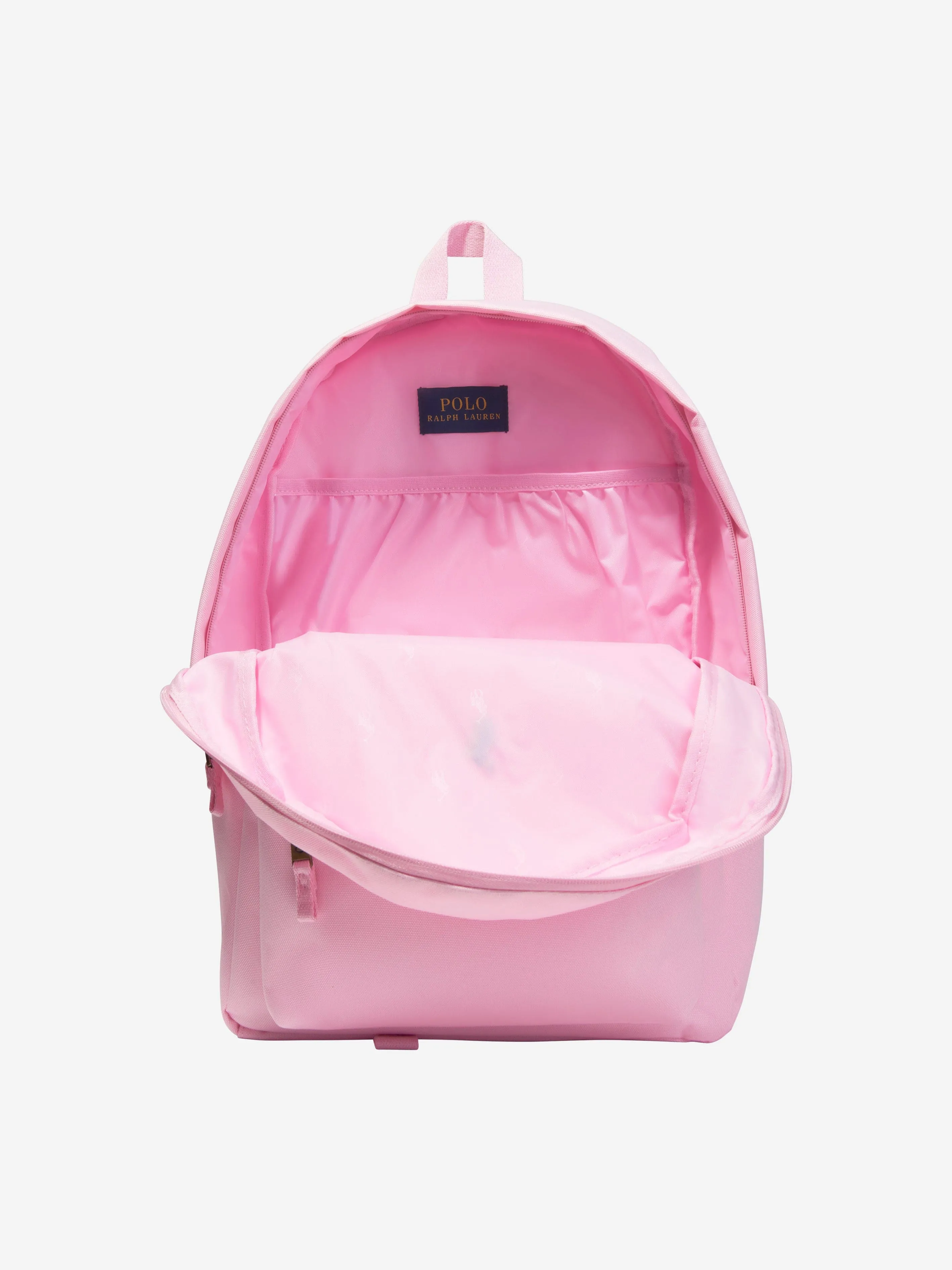 Ralph Lauren Girls Logo Backpack in Pink