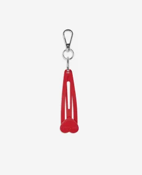 Red barrette bag charm