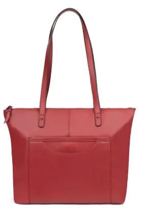 Red hexagon women's leather bag 419509