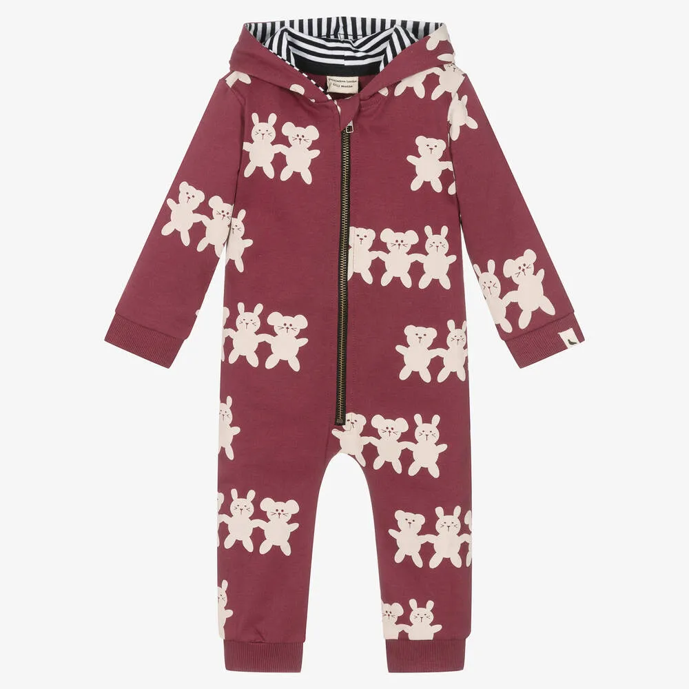 Red Organic Cotton Baby Romper