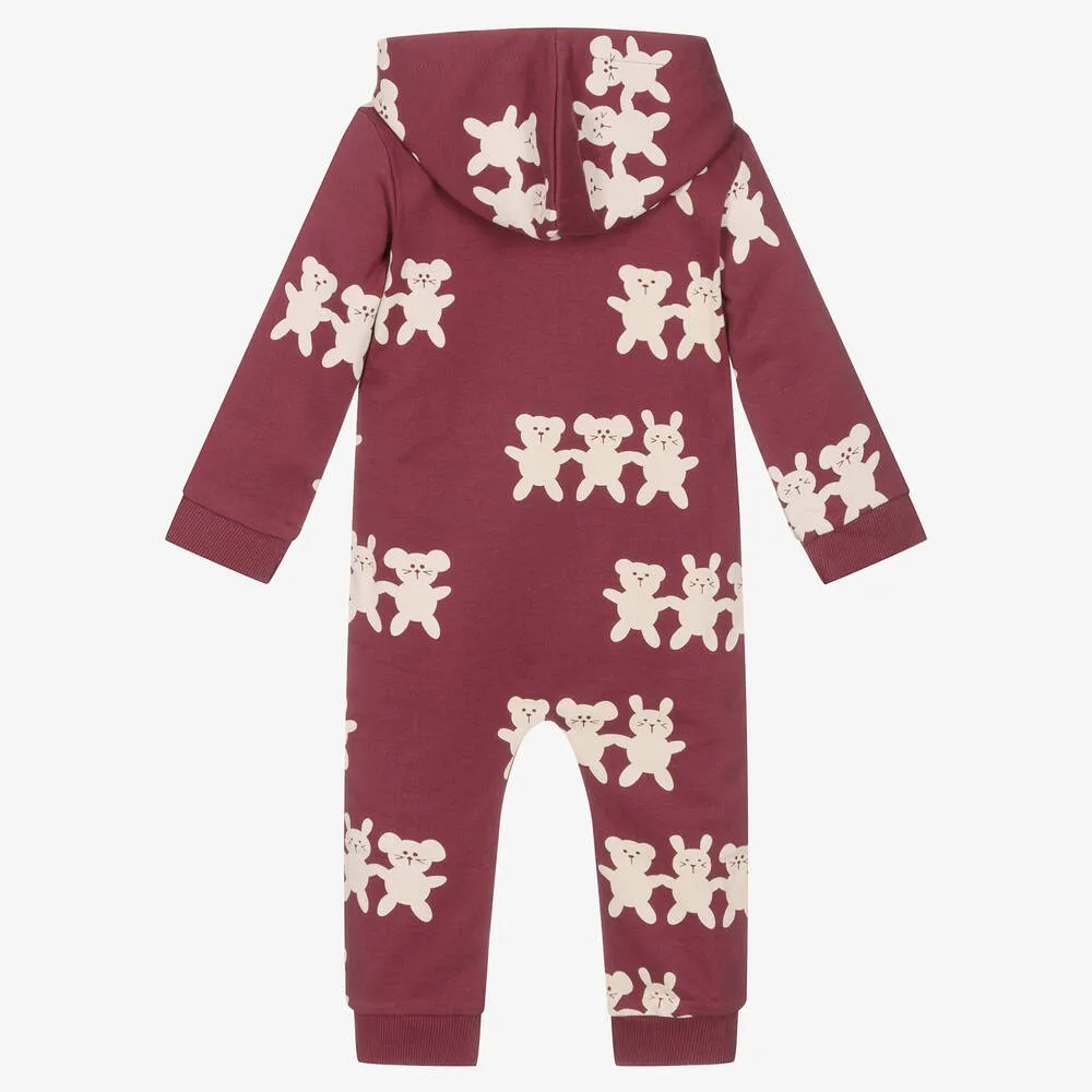 Red Organic Cotton Baby Romper