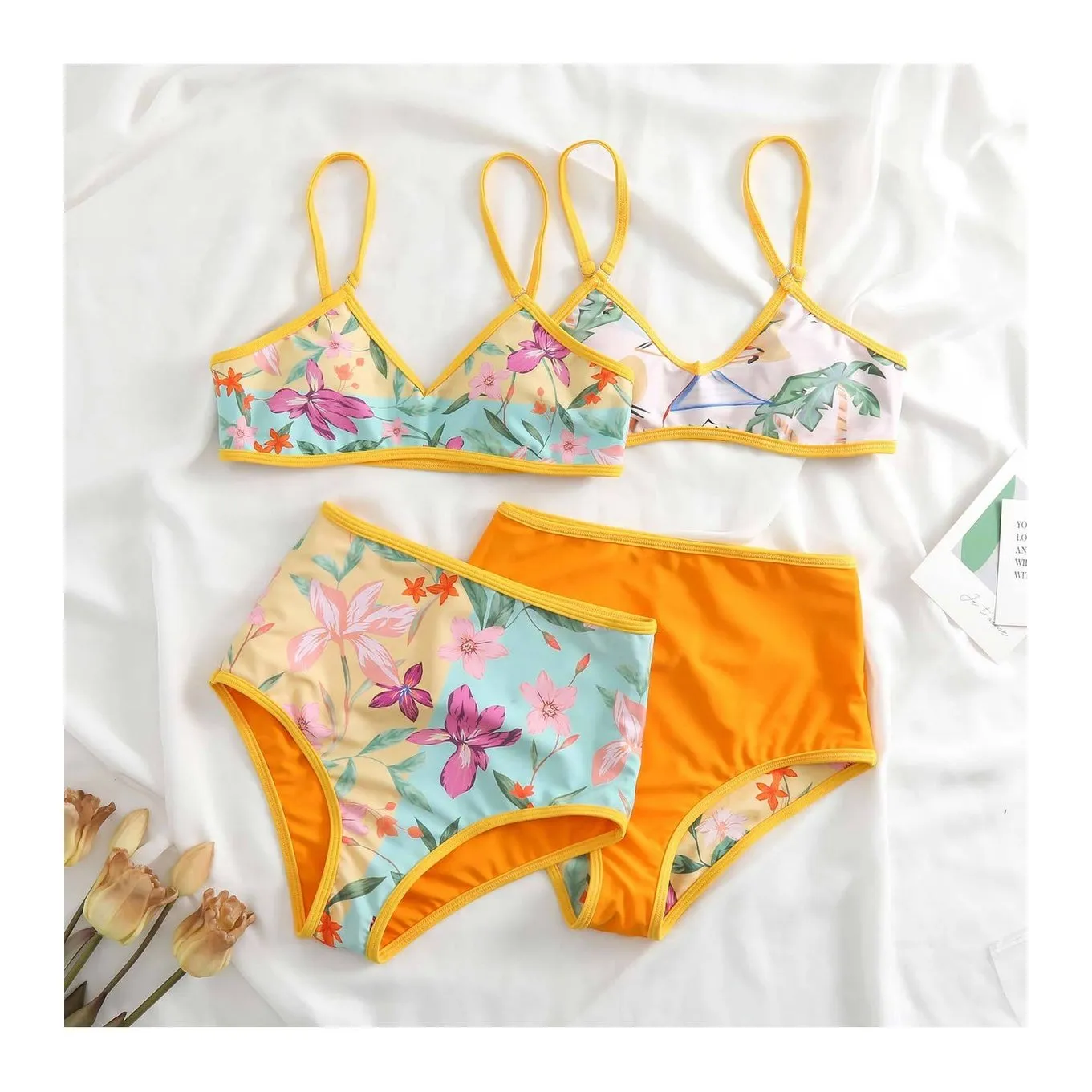 Reversible High Waisted Two Piece Bikini