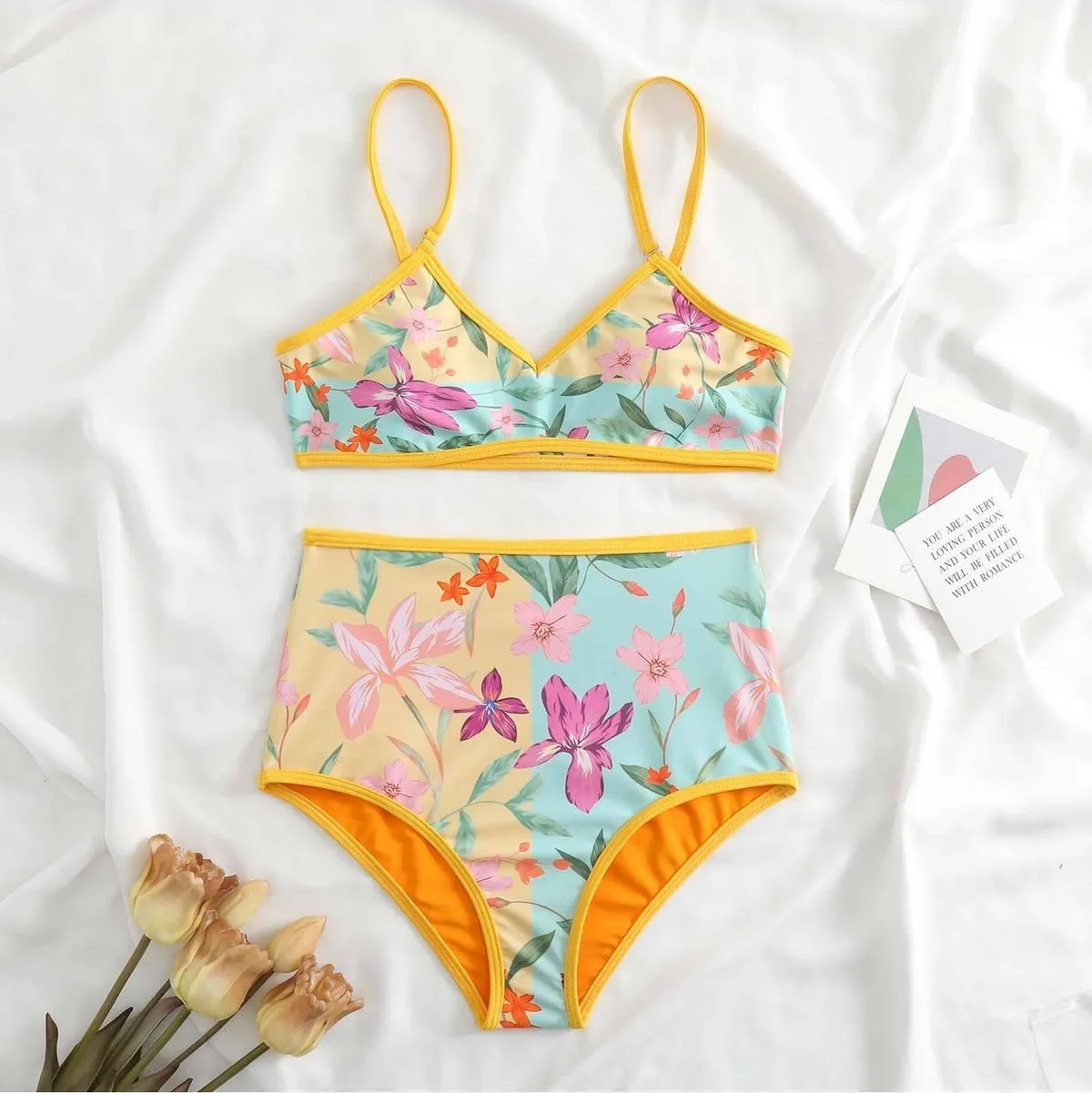 Reversible High Waisted Two Piece Bikini