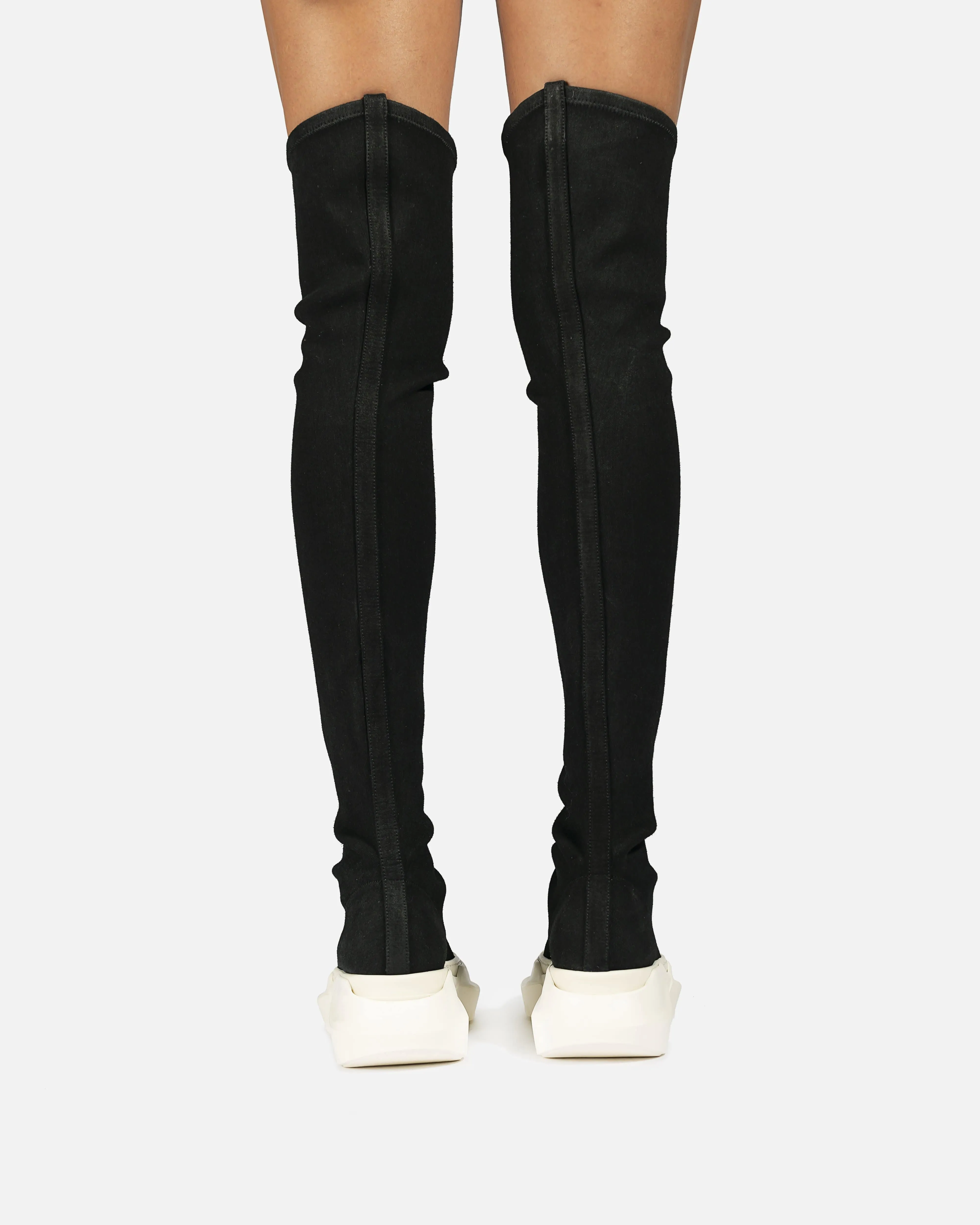 Rick Owens DRKSHDW Abstract Sock Sneakers in Black/Milk