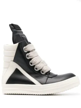 Rick Owens Geo Padded Ankle Sneakers ‘BLACK/WHITE’