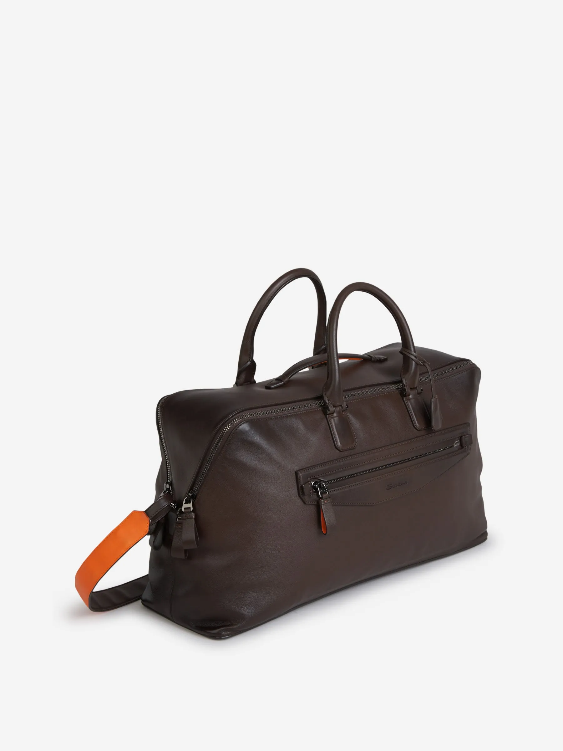 Santoni Weekend Leather Bag 