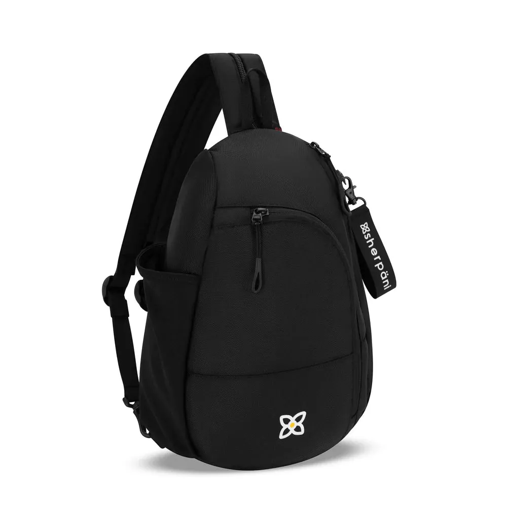 Sherpani Wayfarer Convertible Sling Backpack in Raven Black