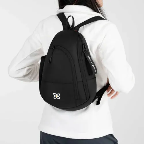 Sherpani Wayfarer Convertible Sling Backpack in Raven Black