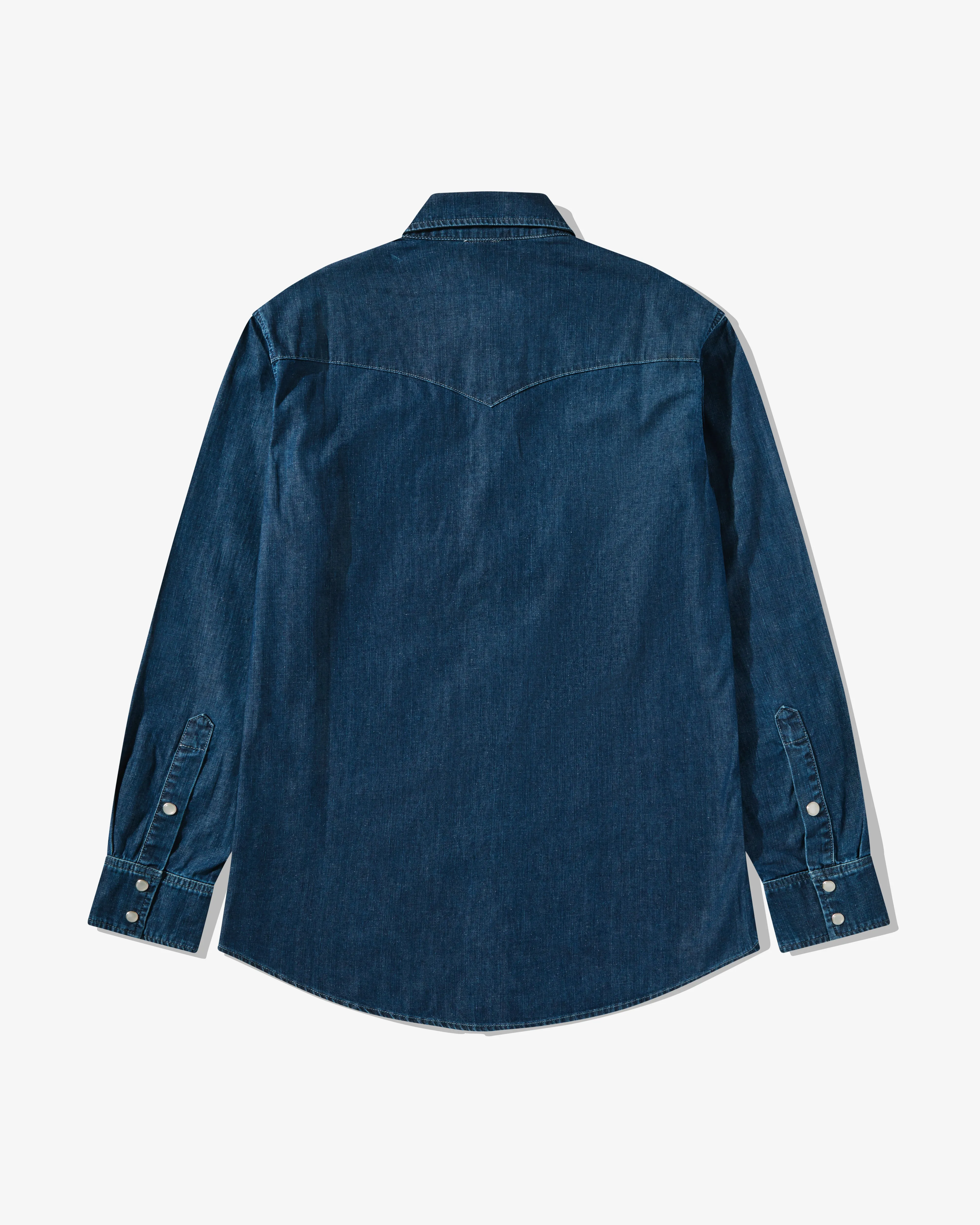 Sky High Farm Workwear Unisex Logo Denim Shirt  Blue