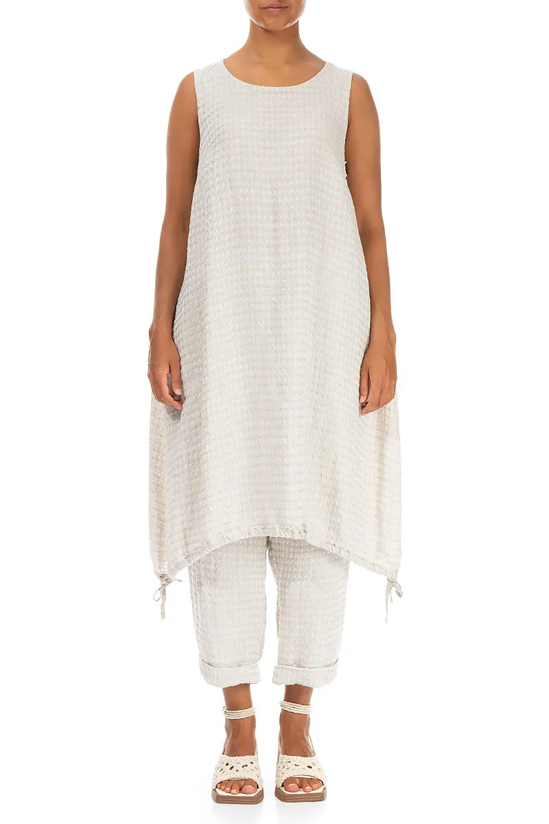 Sleeveless Natural Textured Linen Tunic