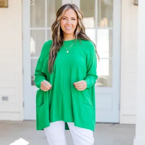 Snow Whispers Tunic, Kelly Green