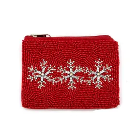 ----------Snowflake Beaded Coin Bag---------