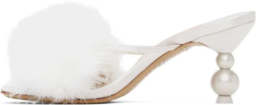 Sophia Webster Off-White Delicia Marabou Heeled Sandals