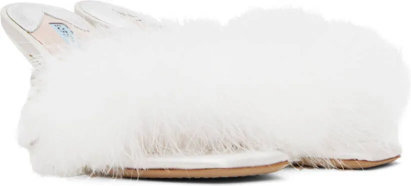 Sophia Webster Off-White Delicia Marabou Heeled Sandals