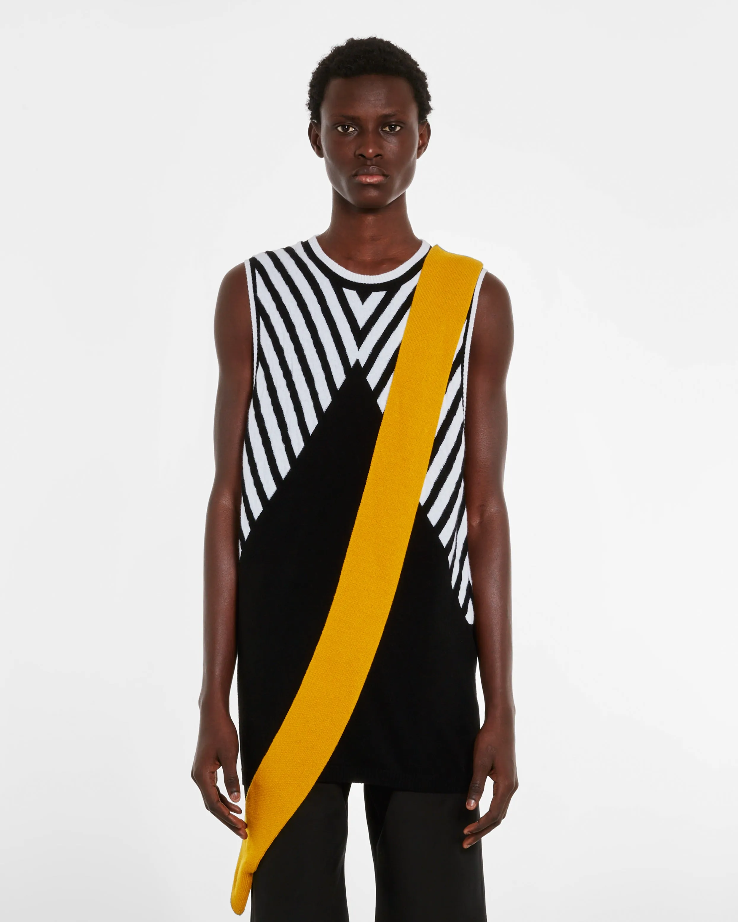 Stefan Cooke Sash Vest  Black/Yellow