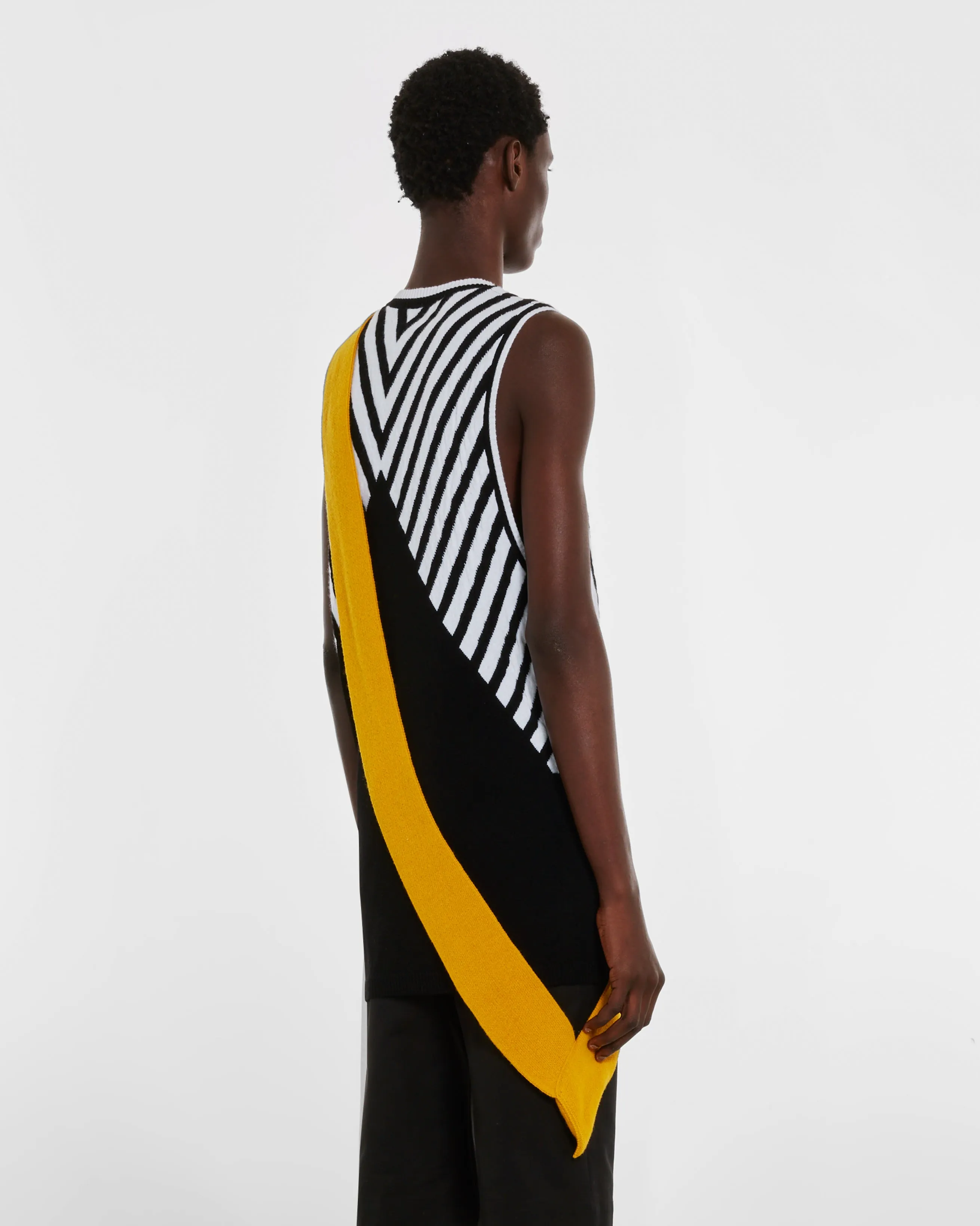 Stefan Cooke Sash Vest  Black/Yellow