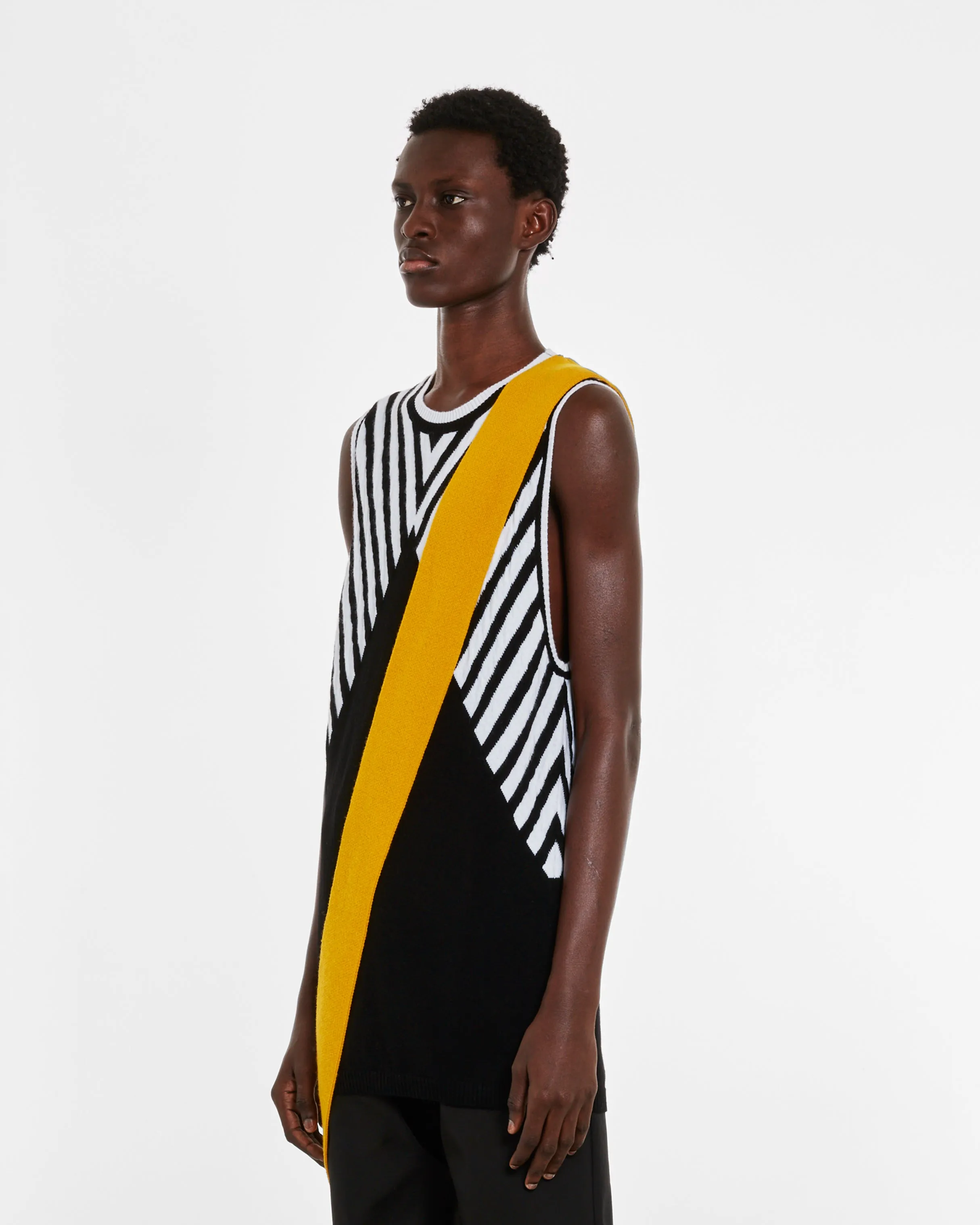 Stefan Cooke Sash Vest  Black/Yellow