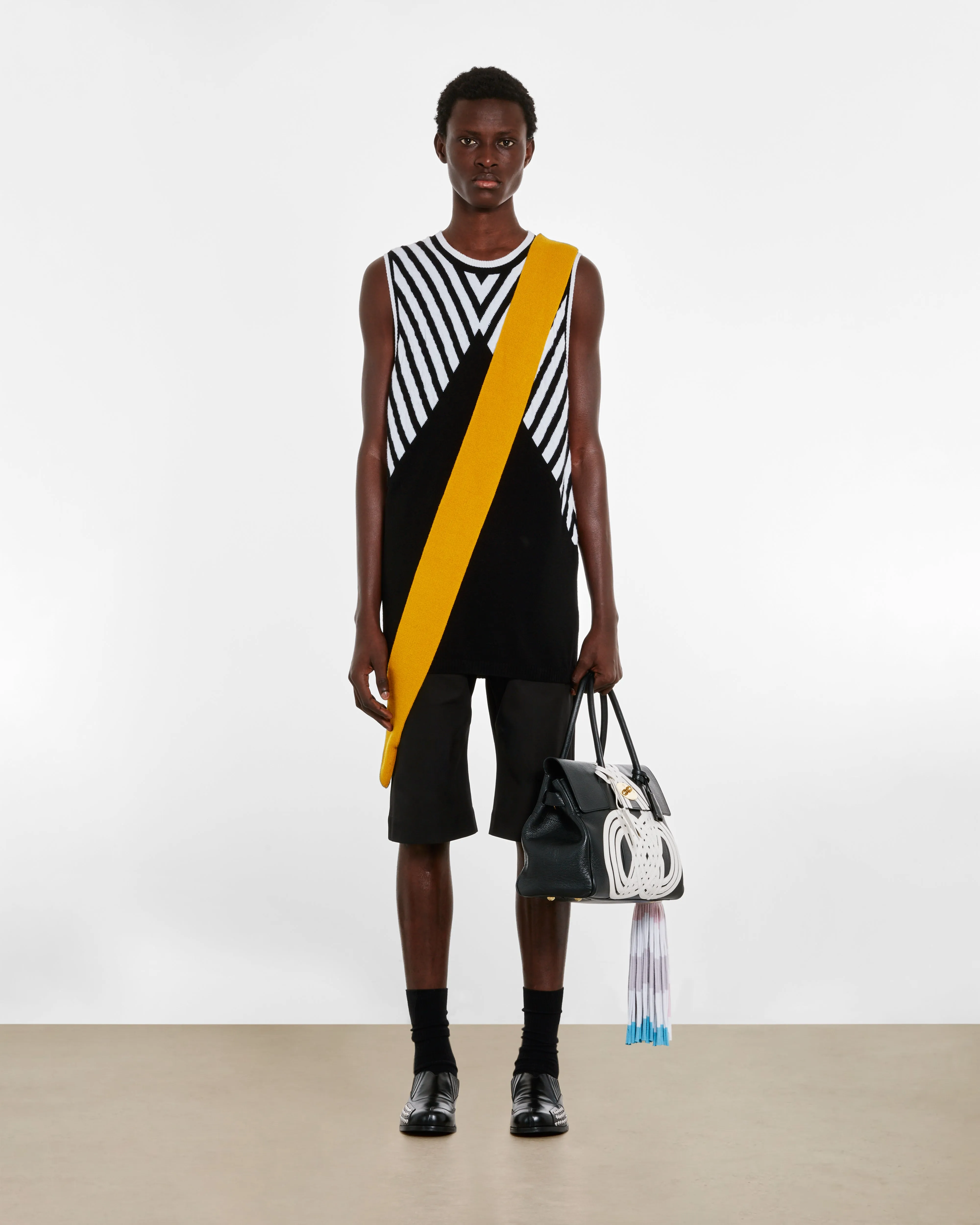 Stefan Cooke Sash Vest  Black/Yellow