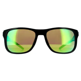 Sunglasses | Wrap Black Green Mirror Sunglasses | Tommy Hilfiger