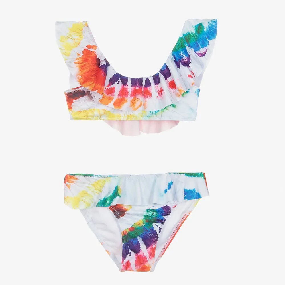 Teen Girls Tie-Dye Ruffle Bikini