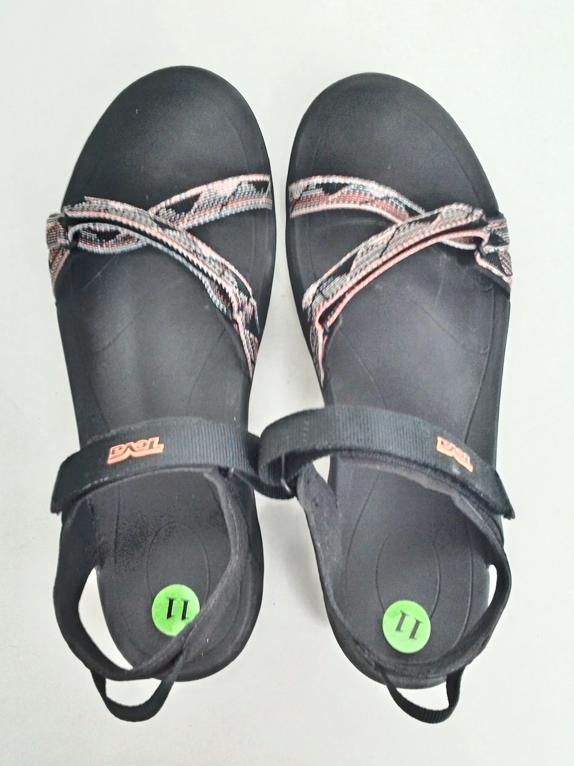 Teva Women's Black/Multicolor Sport Sandals Size 11