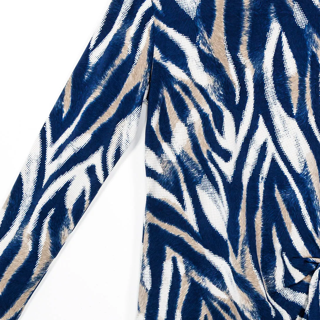 Textured Side Tie Waist Tunic - Zebra Stripe - Final Sale!