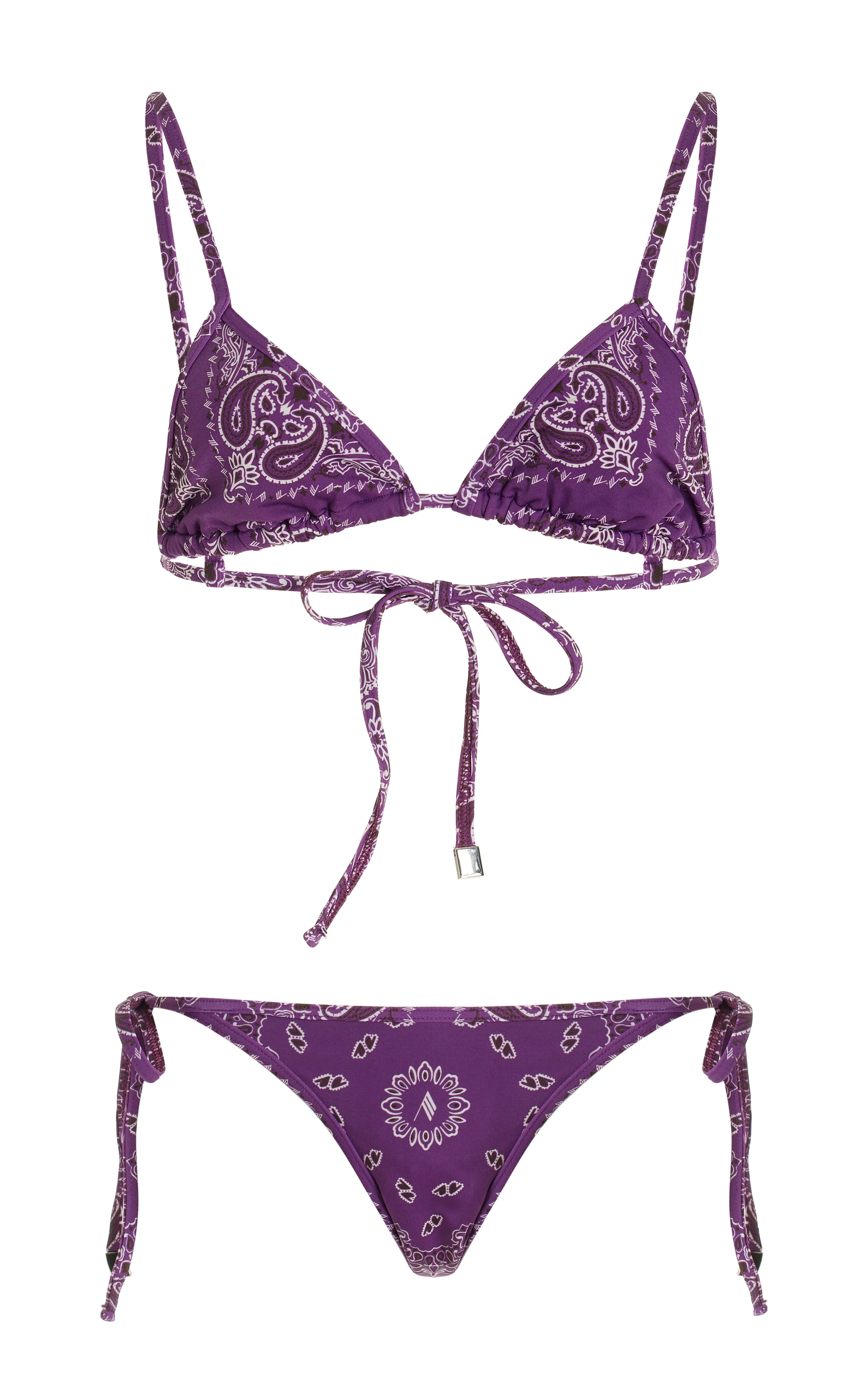 The Attico Printed Triangle Bikini Set