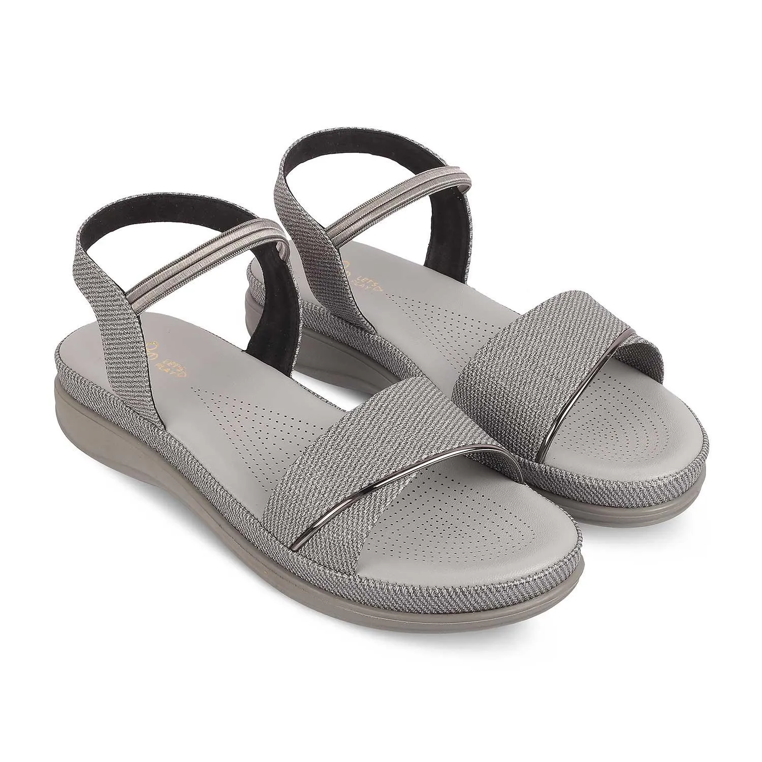 The Linz Grey Women's Casual Wedge Sandals Tresmode